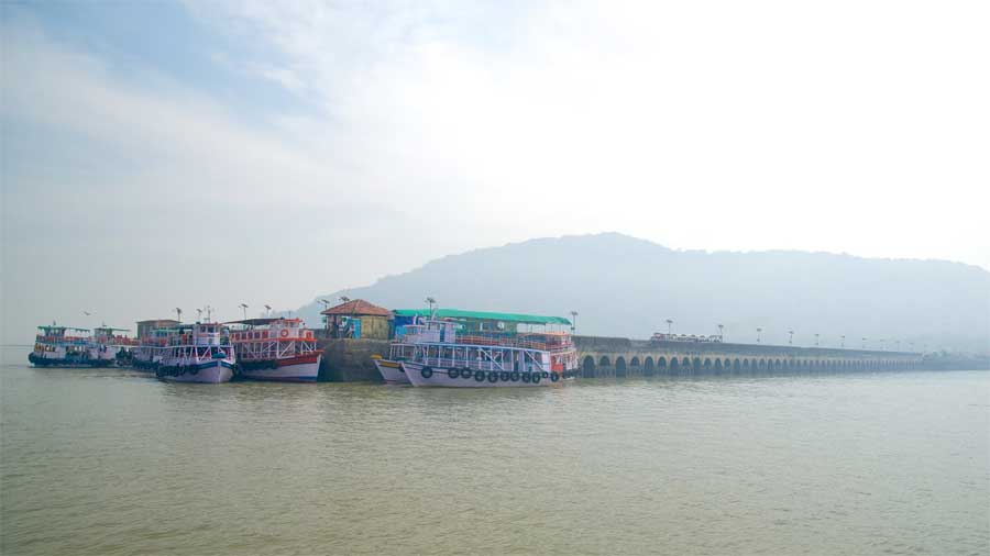 Elephanta Caves by ship